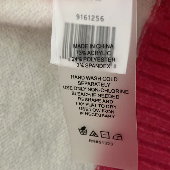 Vince Camuto white/pink striped women’s sweater Size M - Picture 4 of 8